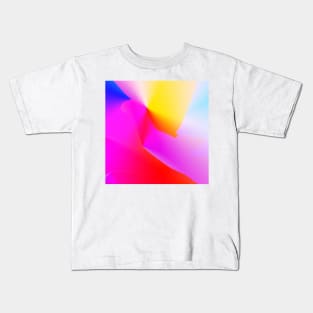 red yellow blue pink abstract texture Kids T-Shirt